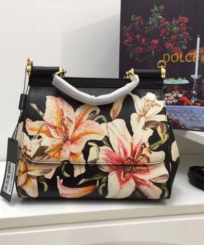 Сумка Dolce & Gabbana Sicily Lily Print Black